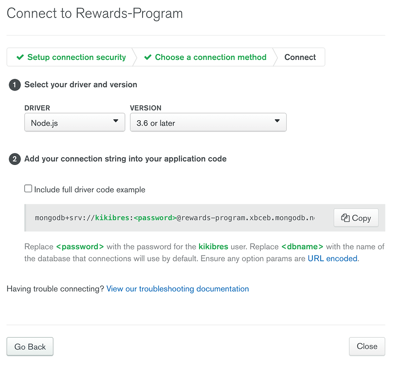 in connection string - Developer Tools - MongoDB Community Hub