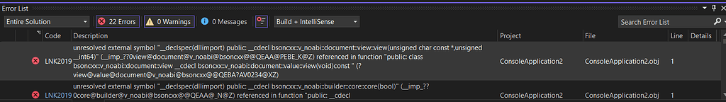 Unresolved external symbol error Visual studio LNK2019 - Drivers ...