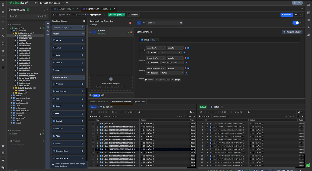 Mongodb Interface Ide VisuaLeaf - A MongoDB GUI I Have Been Building for the Past Year ...