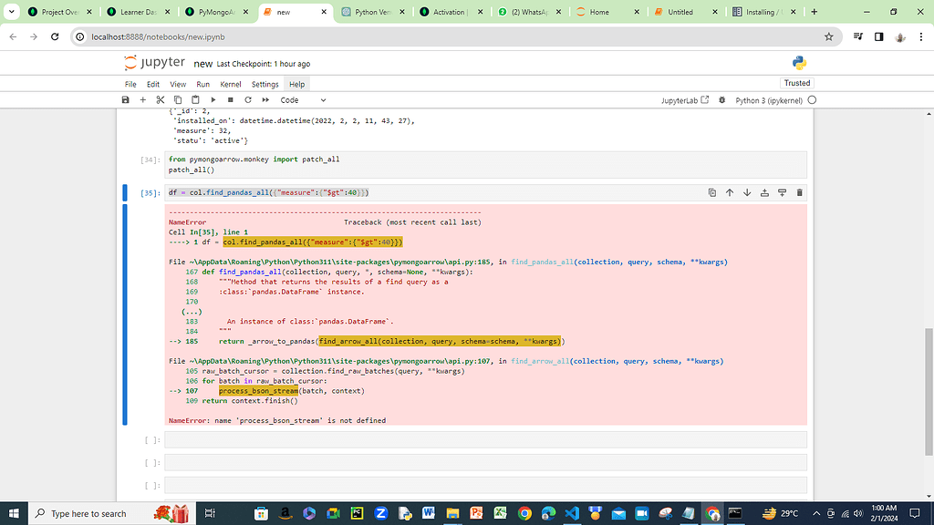 The issue you're encountering, indicated by the `NameError` for ...