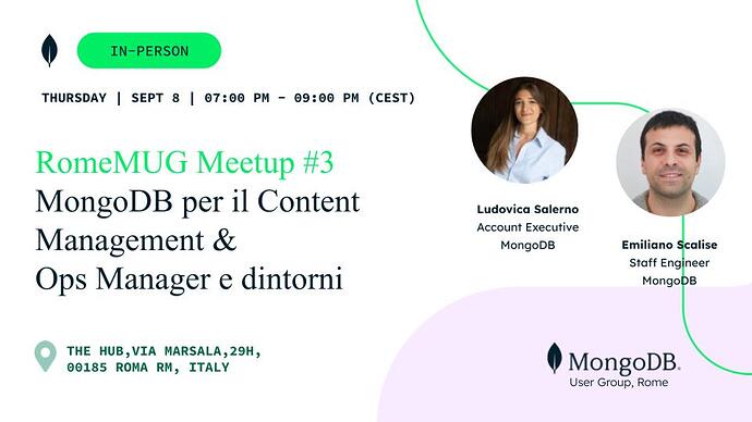 MongoDB User Group - Rome Group Kit