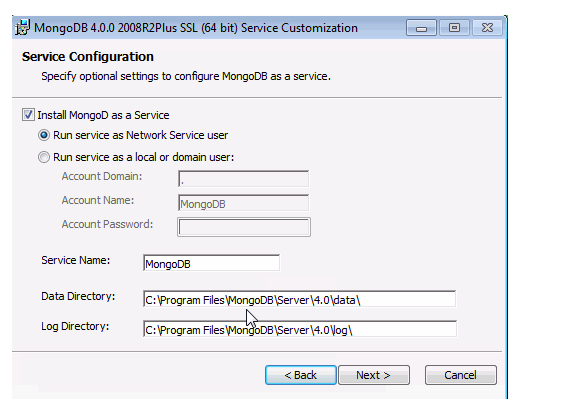 Install MongoD as a Service