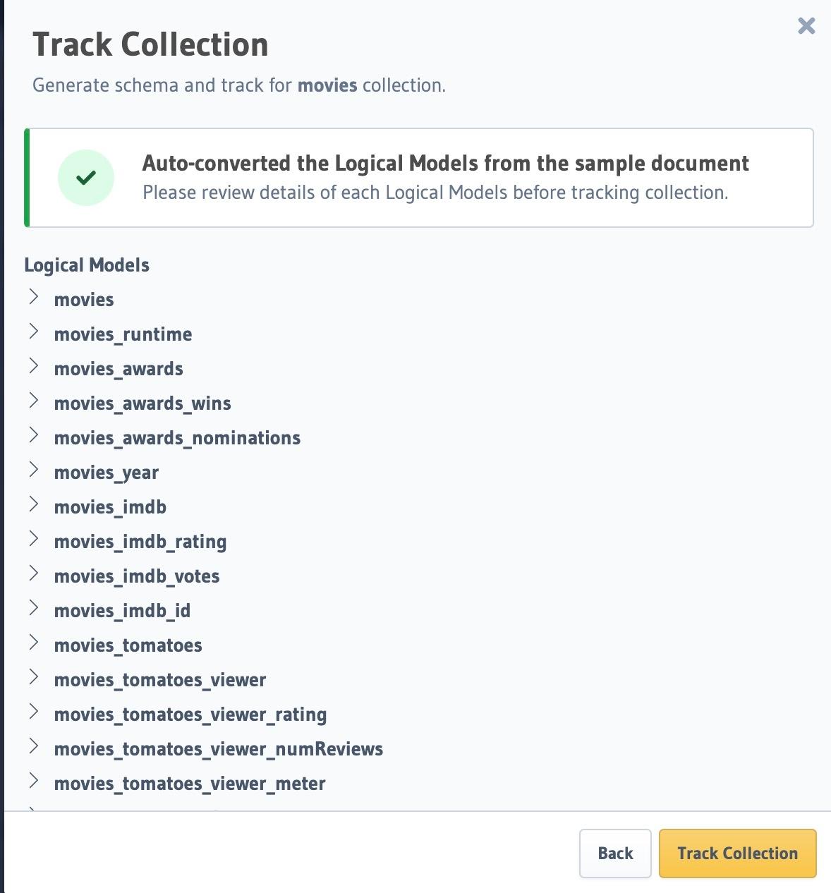 Logical Models Track Collection