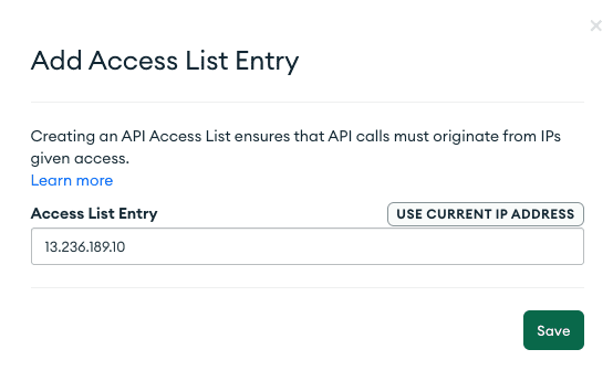Add Access List Entry