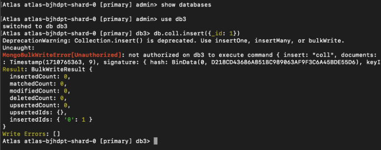 Access denied to unauthroized collection