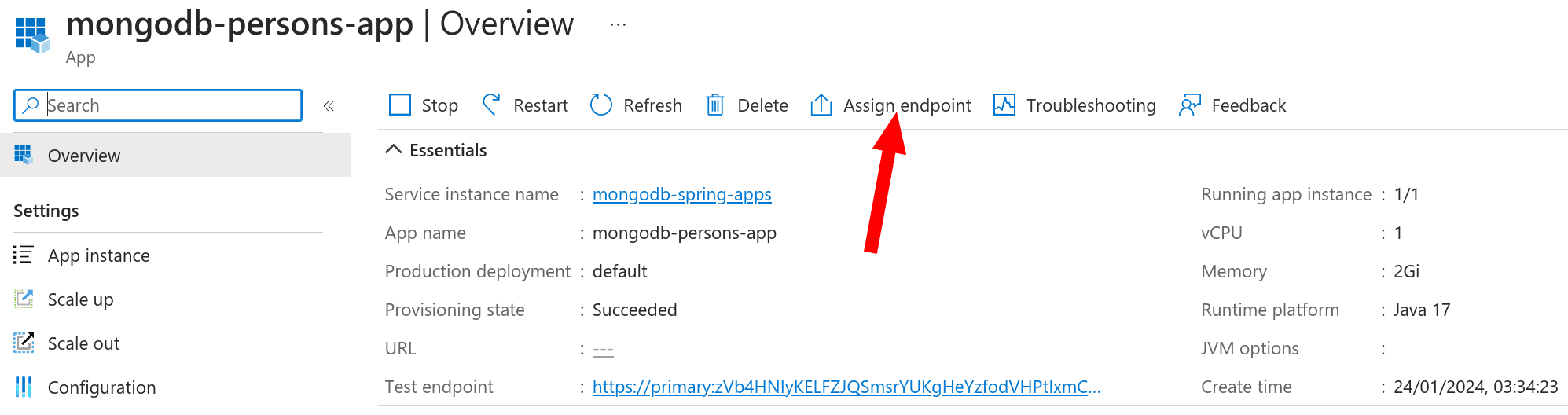 Assign endpoint