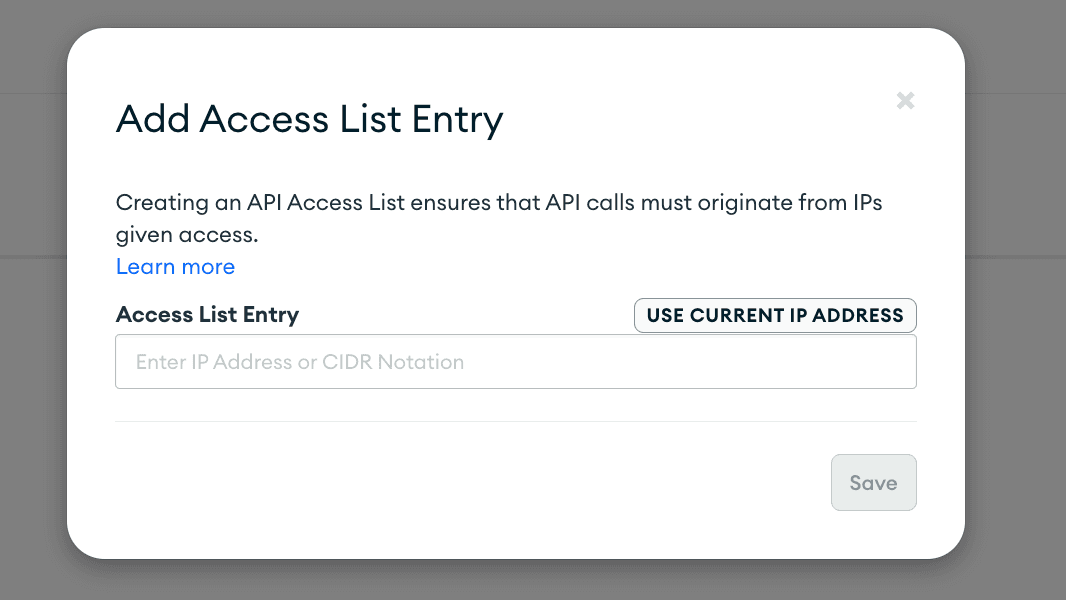 An input box that you put an IP address into