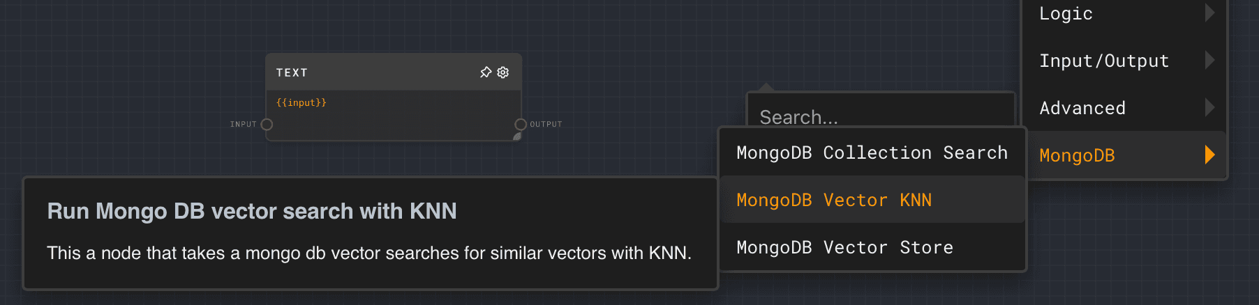 Ações do plug-in do MongoDB