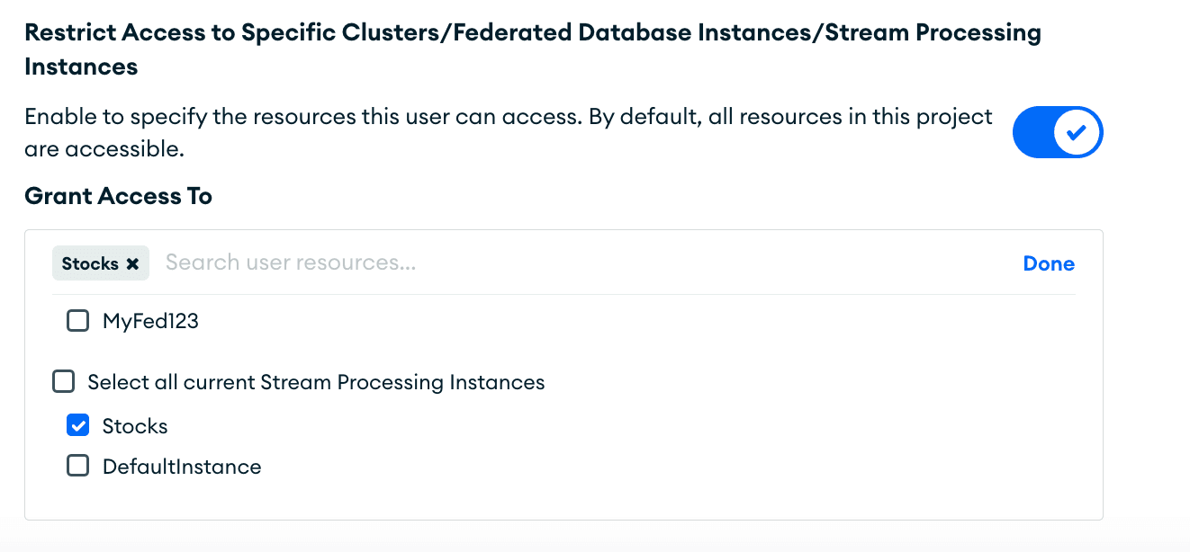 Restringindo o acesso dentro do MongoDB Atlas