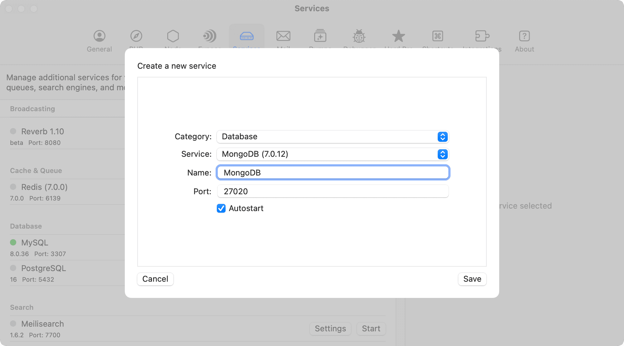 Laravel Herd e MongoDB