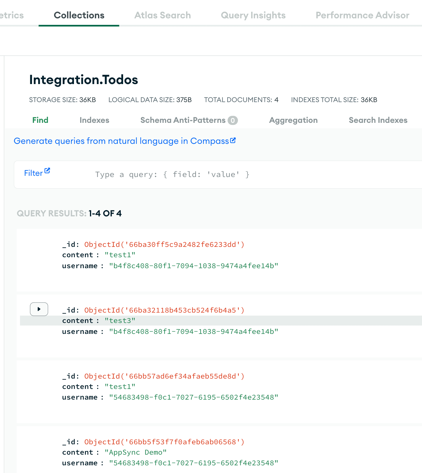 Verificar Objetos no Atlas