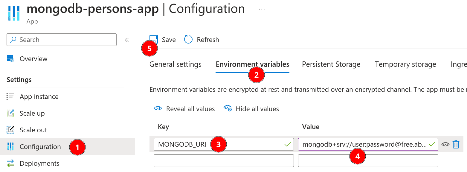 Create a new environment variable