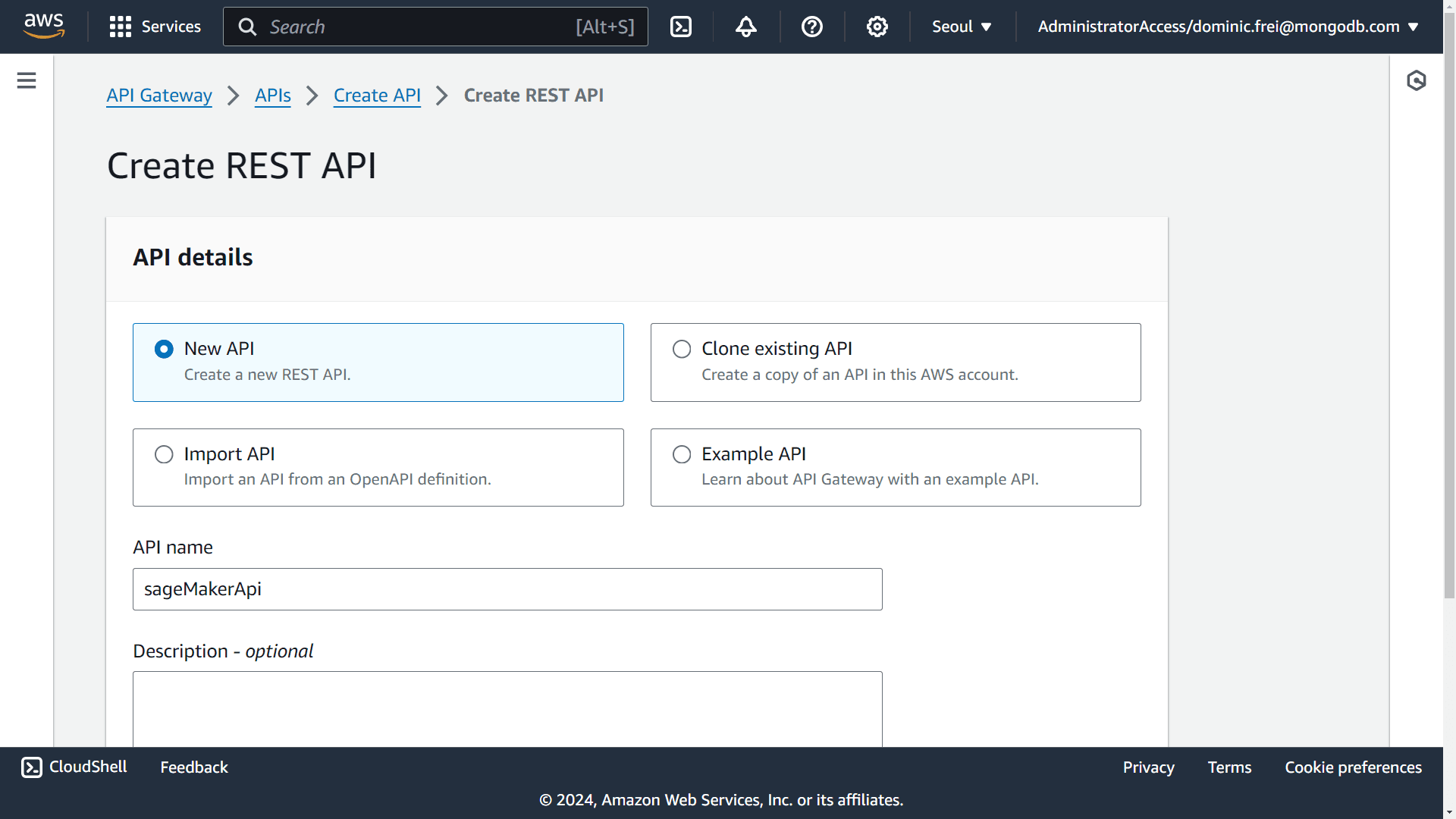 Creating a REST API in API Gateway