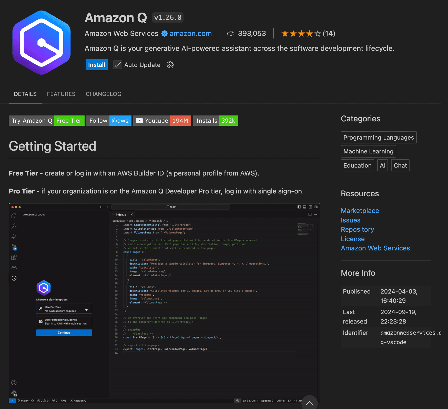 Amazonq details