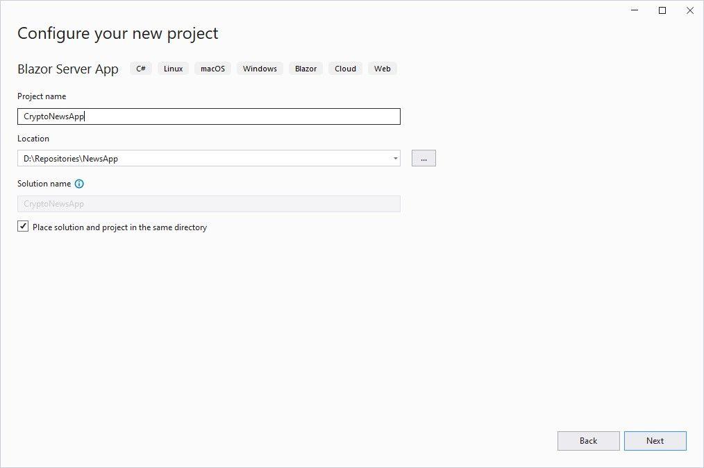 Project Configuration screen in Visual Studio
