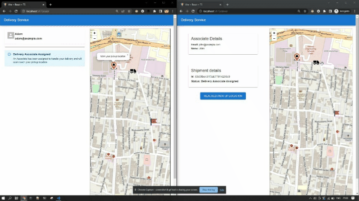 preview of location updates in user app when driver simulator is updated
