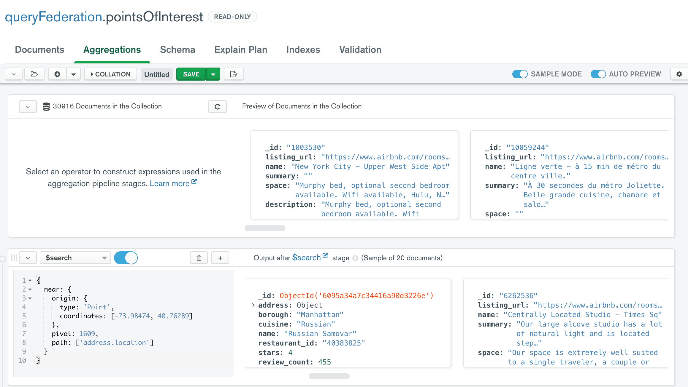 Compass geo query