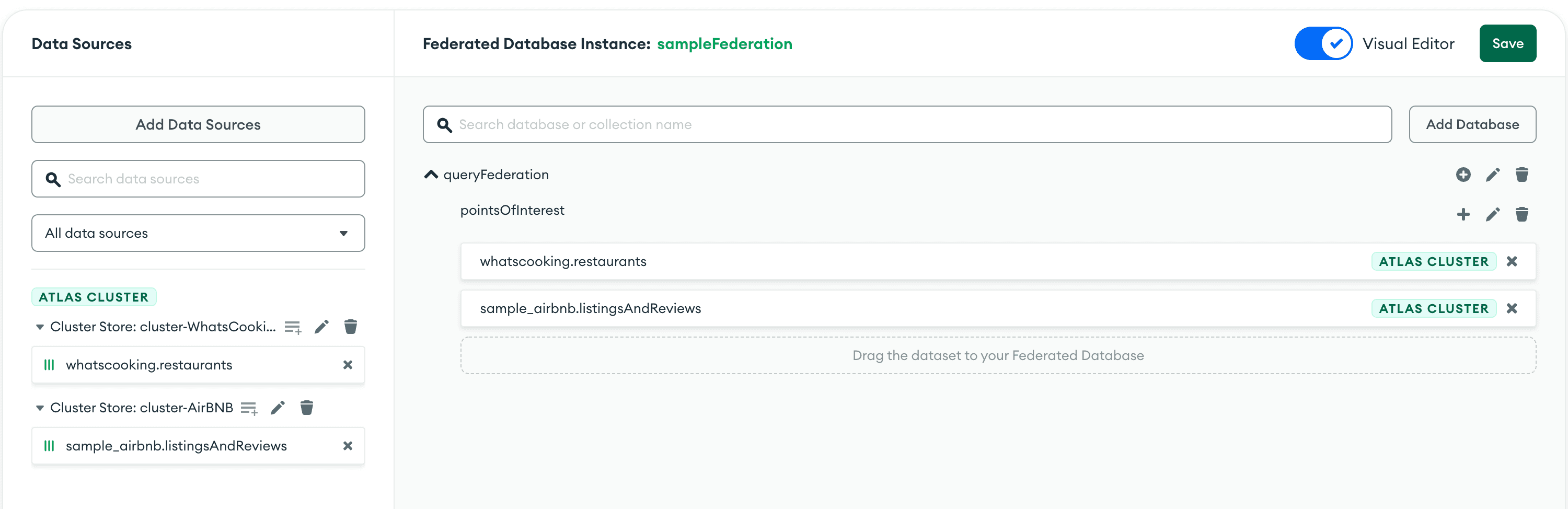 Atlas Query Federation setup