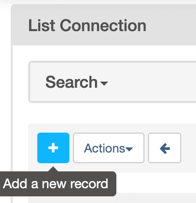 Add a new record button