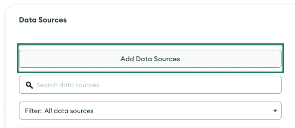 Atlas Data Federation UI showing where to select your data