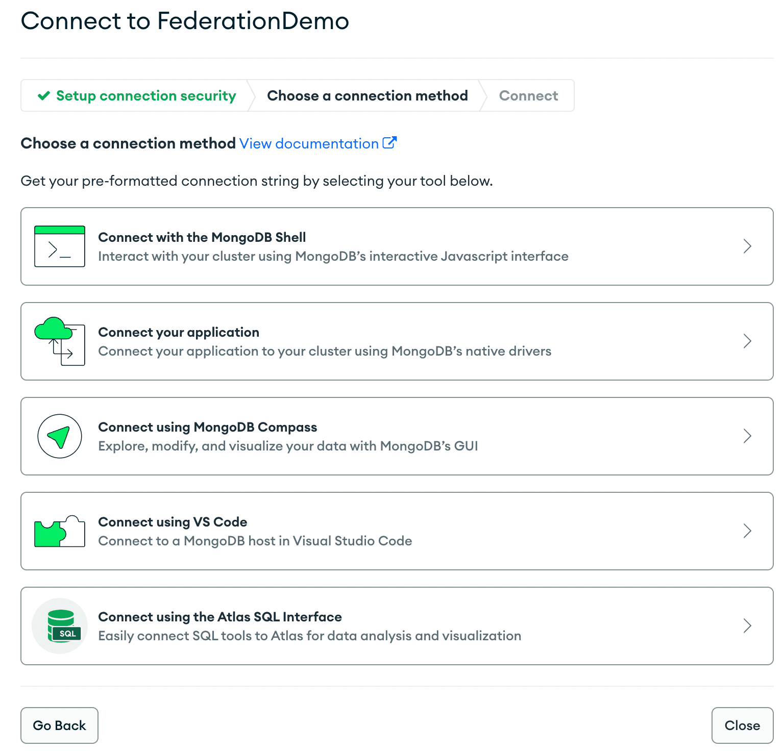 Connect to FederationDemo