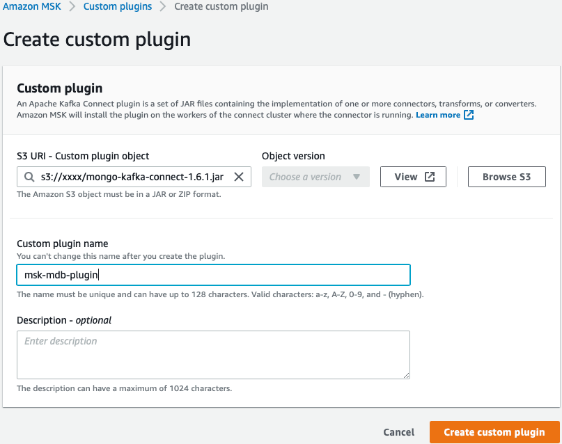 Figure 6. Create custom plugin