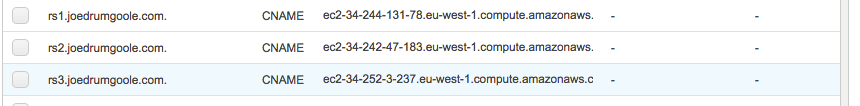 Setting DNS names in AWS Route 53