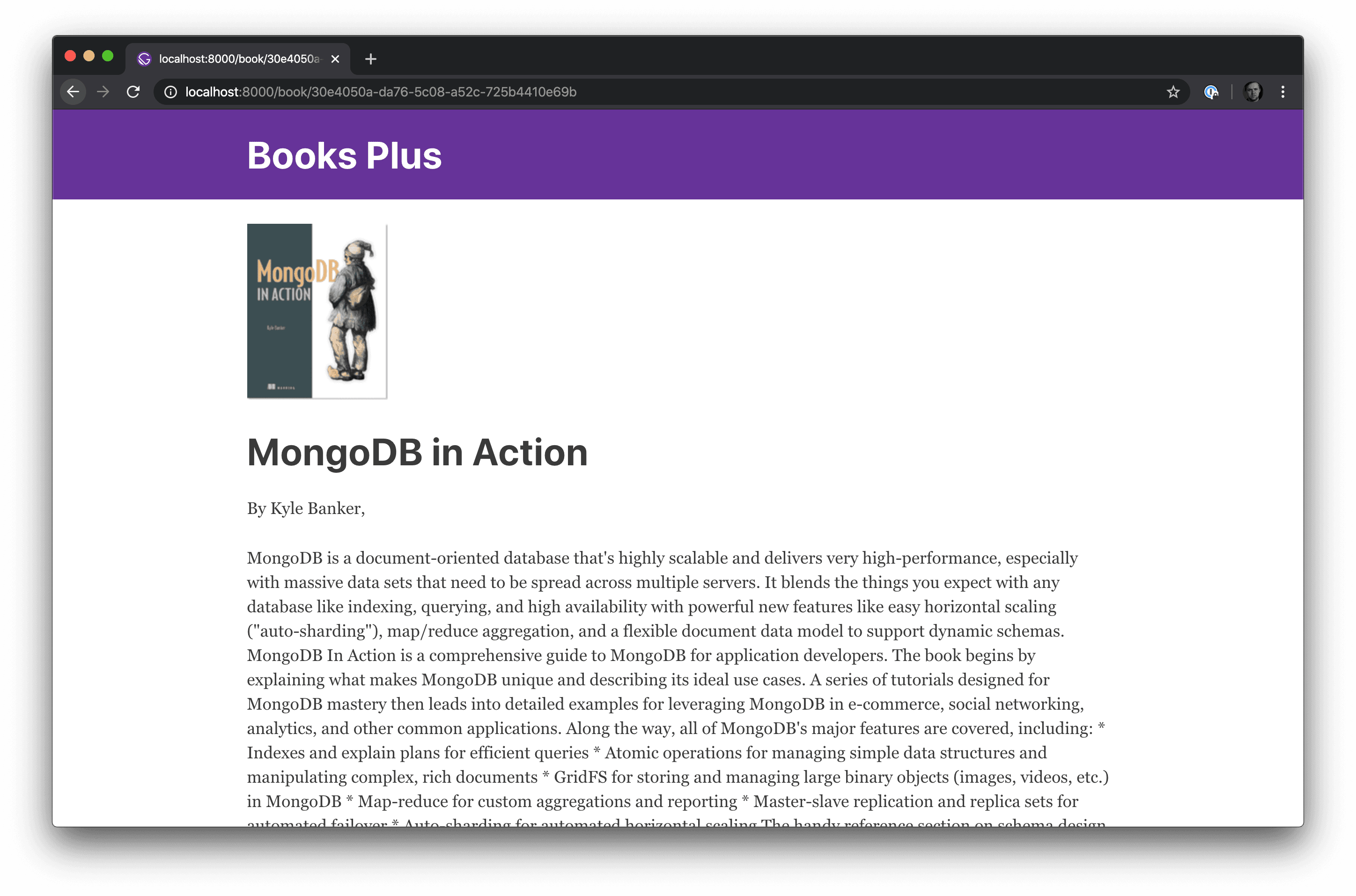 Books Plus Book Info Page