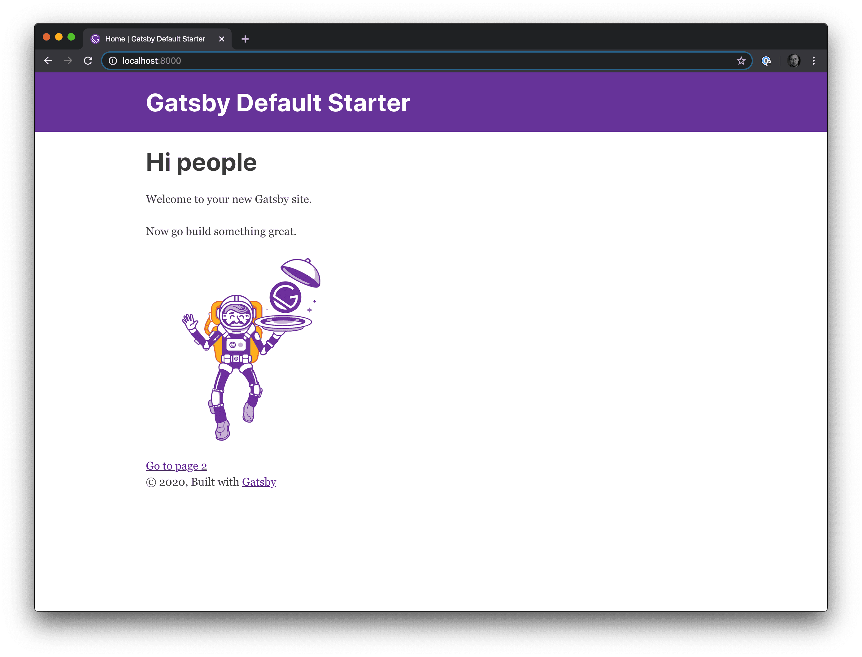 GatsbyJS Default