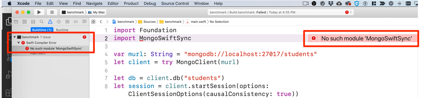 Swift Error: No such module