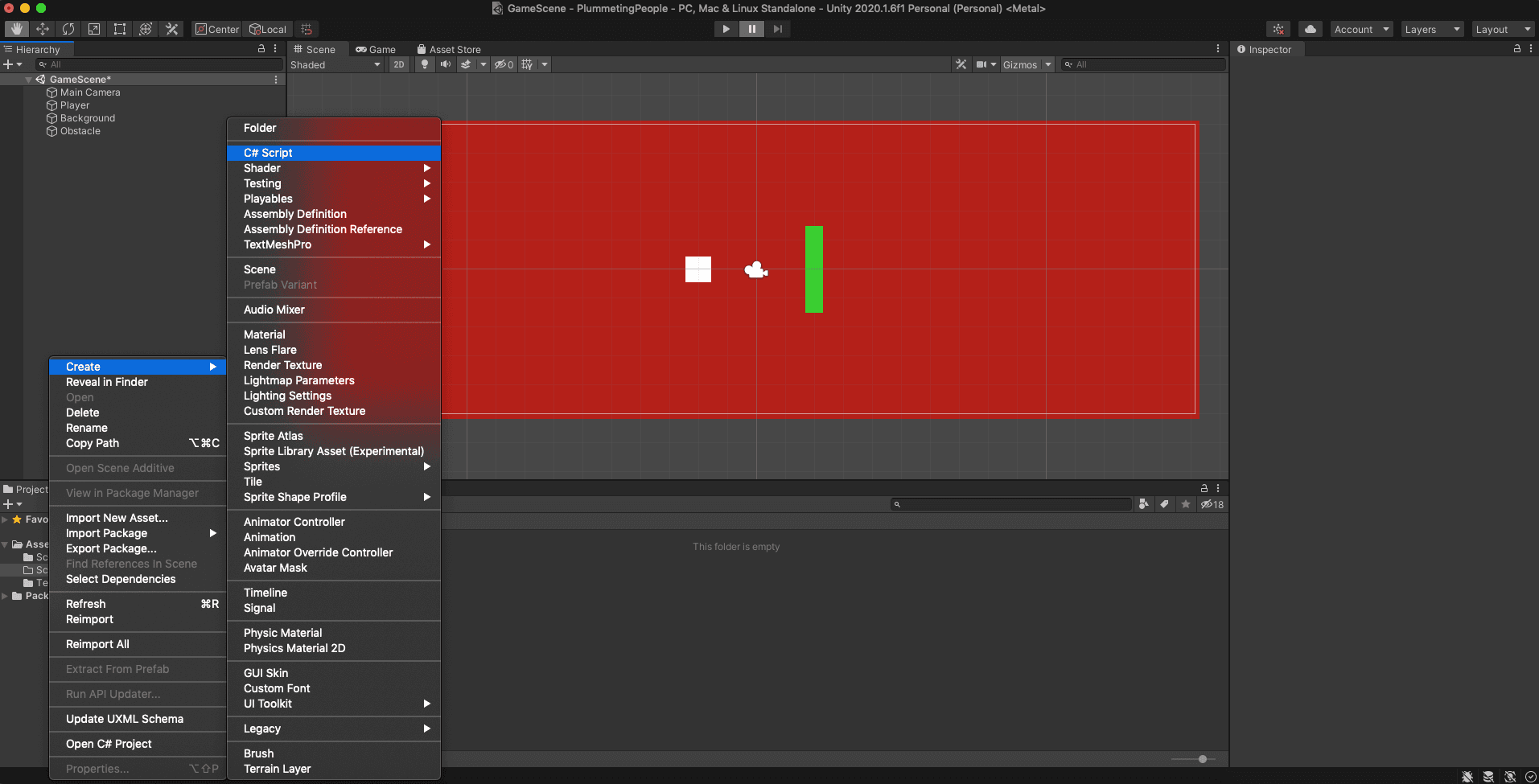 Adicionar script a um objeto de jogo no Unity