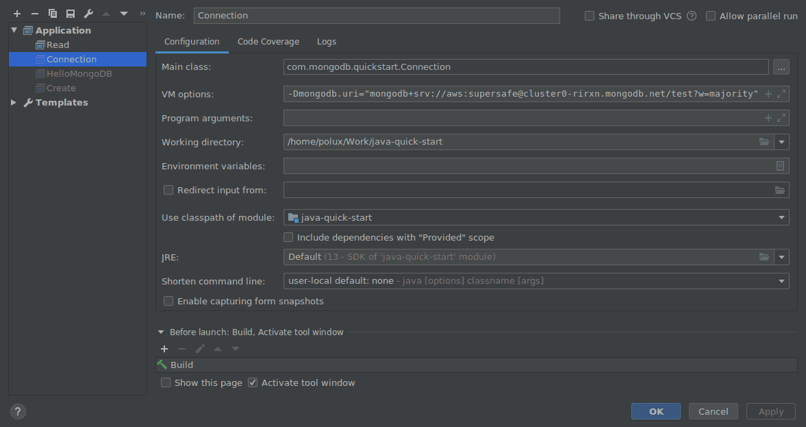 IntelliJ Configuration