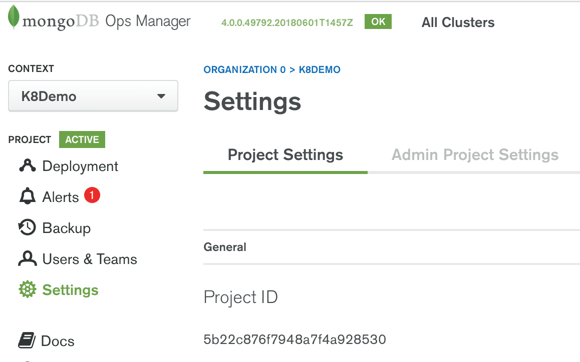 Figure 5: Project Settings
page