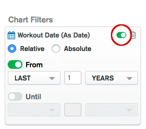 Image showing filter toggle