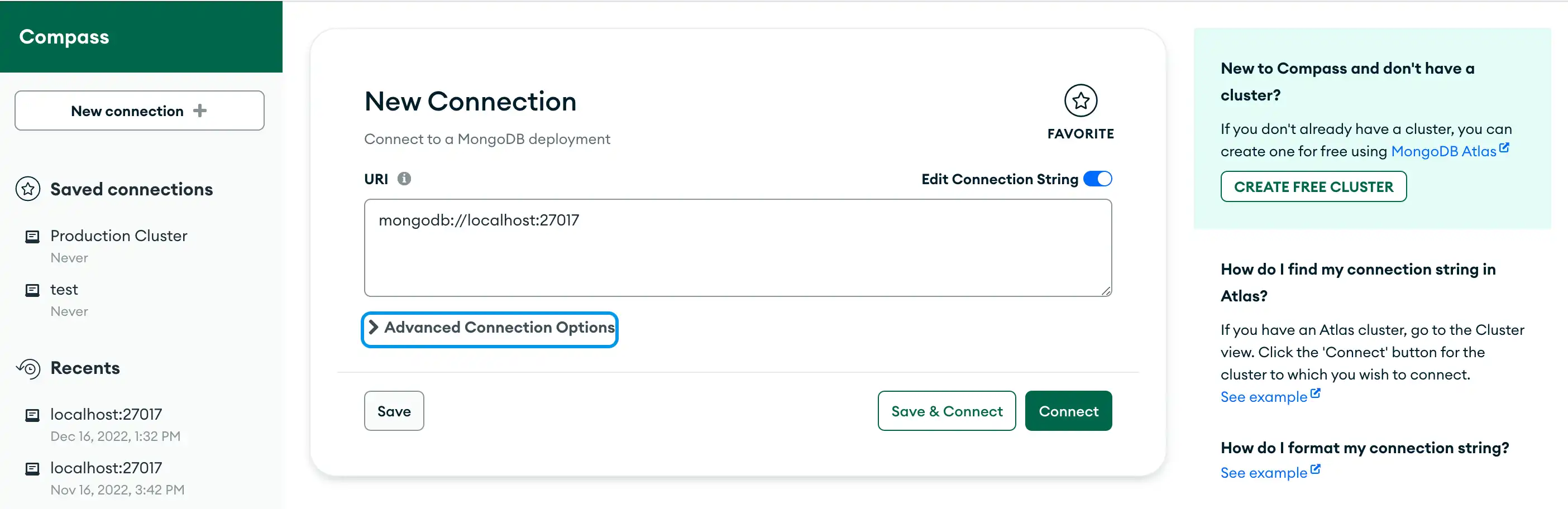 New Advanced Connection Options