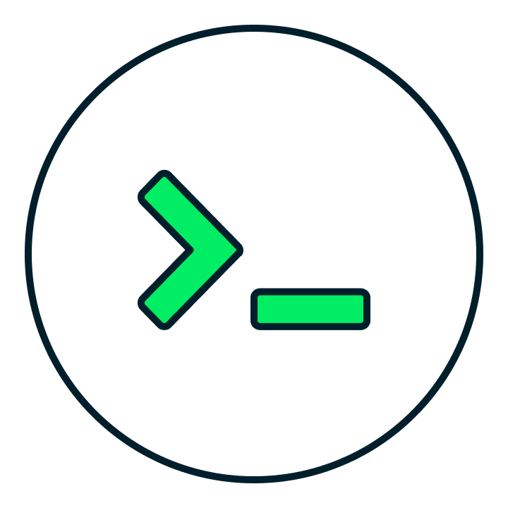 Terminal Icon in a circle