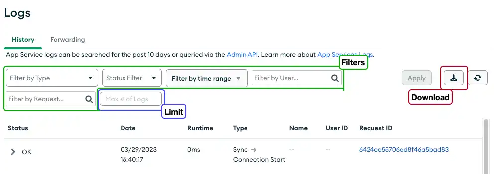 Ver registros en la Interfaz de usuario Realm