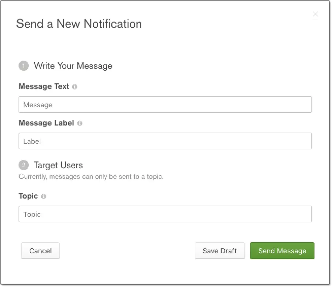 Enviar una nueva notificación push
