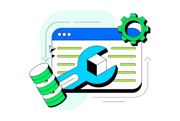 Ilustración de servicios de aplicaciones