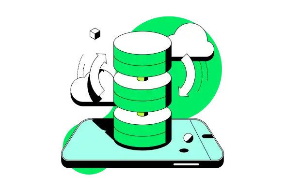 Ilustración de sincronización de dispositivos