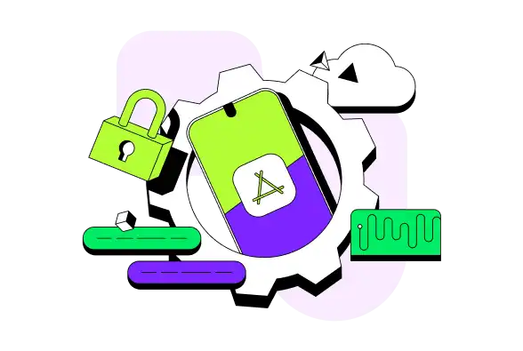 Ilustración móvil del SDK del dispositivo Atlas