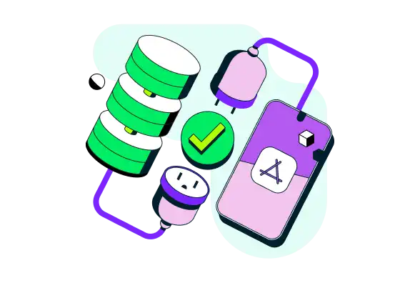 Ilustración móvil del SDK del dispositivo Atlas