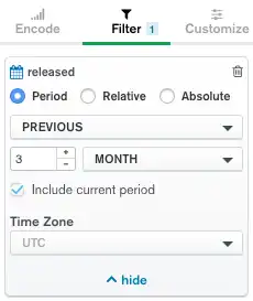 Imagen que muestra el filtro de fecha del período
