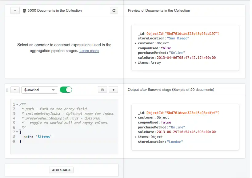 Captura de pantalla que muestra el resultado de una etapa de un pipeline.