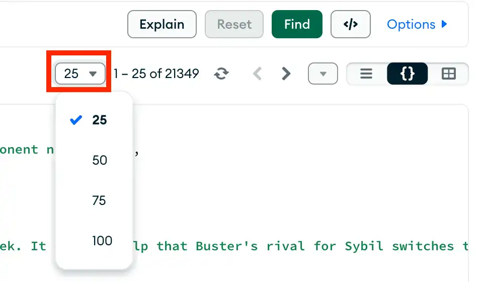 Selector de documentos por página