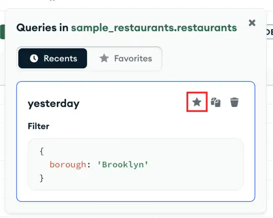 Haga clic en el botón estrella