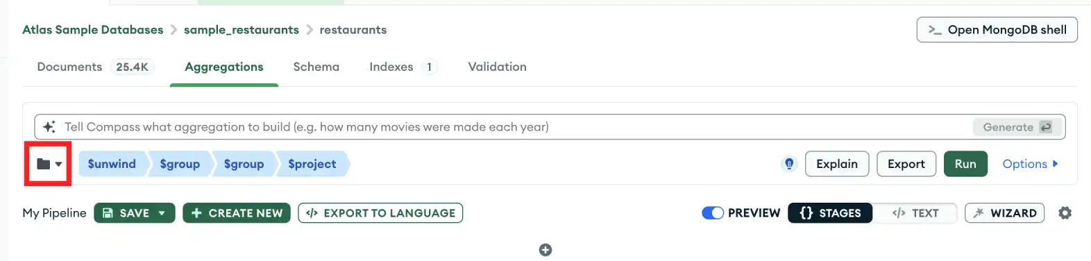 Icono de tubería guardada