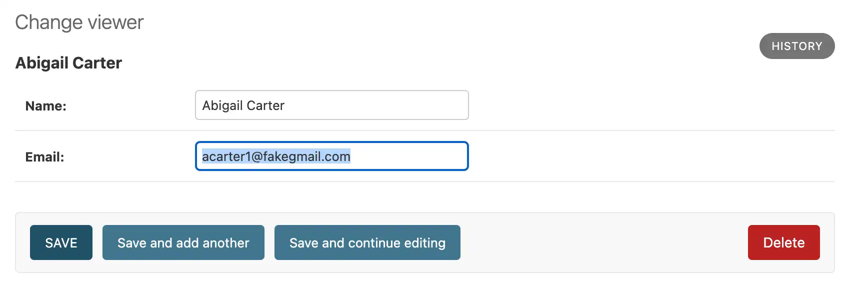 La dirección de correo electrónico actualizada de su espectador.