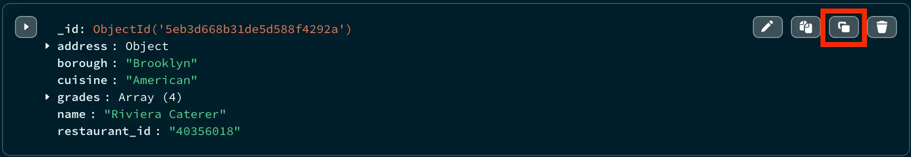 リストビューからドキュメントをコピーする