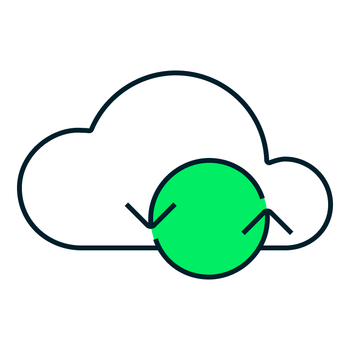 Ícone de transferência de dispositivos móveis na nuvem